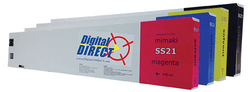CUANTEK 4 X 440ml SS21 Compatible Solvent Ink Cartridges For Mimaki JV33 / CJV Printers